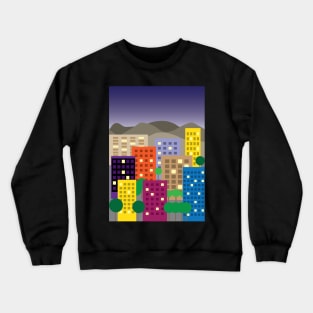 City night landscape Crewneck Sweatshirt